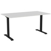 KNIGHT HAVEN DESK W1500 X D800 X H740MM BLACK FRAME WHITE TOP