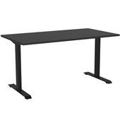 KNIGHT HAVEN DESK W1500 X D800 X H740MM BLACK FRAME BLACK TOP