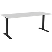 KNIGHT HAVEN DESK W1800 X D800 X H740MM BLACK FRAME WHITE TOP