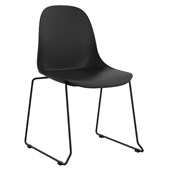 KNIGHT WILLOW VISITOR CHAIR BLACK FRAME BLACK SHELL