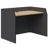 SONIC FOCUS DESK H850 X L1200MM CHARCOAL GREY FRAME CLASSIC OAK TOP