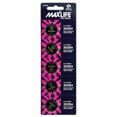 MAXLIFE BATTERY LITHIUM COIN CR2025 PRO SERIES PACK 5