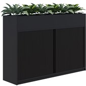 RAPID PLANTER TAMBOUR INCLUDING ARTIFICIAL PLANTS H1200 X L1800MM BLACK