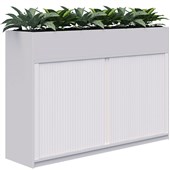 RAPID PLANTER TAMBOUR INCLUDING ARTIFICIAL PLANTS H1200 X L1800MM SNOW