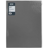 FM DISPLAY BOOK A4 20 POCKET WITH ZIP STORAGE POCKET GUNMETAL BLACK