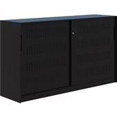 FORTIS STORAGE SLIDING DOOR CABINET LOCKING H1200 X L1800MM BLACK