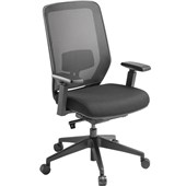 EDEN PILOT TASK CHAIR MESH HIGH BACK BLACK WITH ARMS