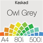 KASKAD COLOURED PAPER A4 80GSM OWL GREY PACK 500 SHEETS