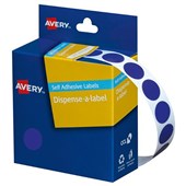 AVERY 937236 DMC14B DISPENSER SELF ADHESIVE CIRCLE LABEL DISPENSER PACK DIA 14MM BLUE BOX 1050