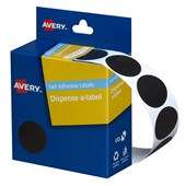 AVERY 937250 DMC24BL ROUND LABEL DISPENSER 24MM BLACK BOX 500