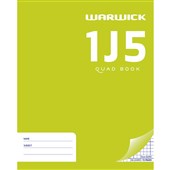 WARWICK 1J5 EXERCISE BOOK 5MM QUAD 36 LEAF