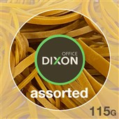 DIXON RUBBER BANDS ASSORTED SIZES 115G
