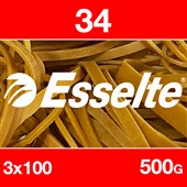 ESSELTE SUPERIOR RUBBER BANDS SIZE 34 500G BAG