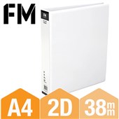 FM INSERT RINGBINDER POLYPROPYLENE 2D 38MM A4 WHITE