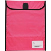WARWICK HOMEWORK BAG HOOK AND LOOP W360 X H450MM XLARGE FLUORO PINK