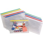 MARBIG CLEAR CASE WALLET ZIP CLOSURE A5 ASSORTED