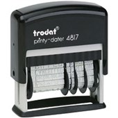 TRODAT PRINTY 4817 SELFINKING STAMP DATE WITH DIALAPHRASE 38MM BLACK