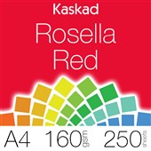 KASKAD COLOURED PAPER A4 160GSM ROSELLA RED PACK 250
