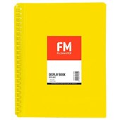 FM INSERT DISPLAY BOOK REFILLABLE 20 POCKET A4 YELLOW