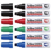 ARTLINE 5109A WHITEBOARD MARKER CHISEL 10MM ASSORTED BOX 6