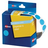 AVERY 937275 DMC14LB ROUND LABEL DISPENSER 14MM LIGHT BLUE PACK 1050
