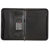 SPIRAX SLIMLINE ZIPPERED COMPENDIUM A4 BLACK