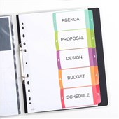 AVERY L74115 TABLE OF CONTENTS A4 PRINTABLE TABS 15 TAB ASSORTED COLOURS