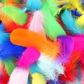 FLUFFY FEATHER ASSORTED COLOURS PACK90