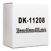 COMPATIBLE LABELLING TAPE BROTHER PTOUCH DK11208 LARGE ADDRESS LABEL 38 X 90MM ROLL400