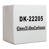 BROTHER COMPATIBLE LABELLING TAPE PTOUCH DK22205 CONTINUOUS LENGTH PAPER TAPE 62MM X 3048M