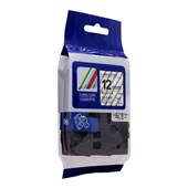 COMPATIBLE LABELLING TAPE BROTHER PTOUCH TZE131 BLACK ON CLEAR 12MM X 8M