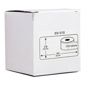 DYMO 99010 COMPATIBLE LABEL LABELWRITER WHITE 28 X 89MM 130 PER ROLL BOX2 ROLLS