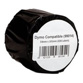 DYMO 99014 COMPATIBLE LABEL LABELWRITER WHITE PAPER 54 X 101MM 220 PER ROLL BOX1 ROLL