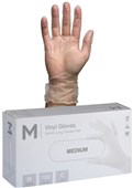 DISPOSABLE GLOVES MATTHEWS VINYL POWDER FREE CLEAR MEDIUM 100BOX