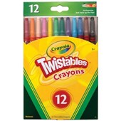 CRAYONS CRAYOLA TWISTABLES ASSORTED COLOURS PKT12