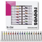 REEVES GOUACHE PAINT SET 12ML PACK12
