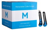 CUTTER KNIFE MATTHEWS BLUE AND BLACK 12PACK