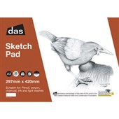 DAS SKETCH PAD SADDLEBACK PERFORATED A3 20 LEAF