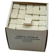 VINCO CHALK SQUARE WHITE PLAYGROUND BOX25