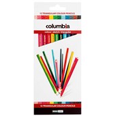 COLUMBIA COLOURSKETCH TRIANGULAR PENCIL ASSORTED PACK 12