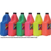 5 STAR TEMPERA POSTER PAINT WASHABLE 2L FLUORESCENT ORANGE