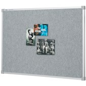 QUARTET PENRITE FABRIC BULLETIN BOARD 900 X 600MM LIGHT GREY