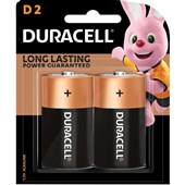 DURACELL COPPERTOP BATTERY ALKALINE MN1300B2 SIZE D PACK 2