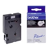 BROTHER TC201 LAMINATED LABELLING TAPE 12MM BLACK ON WHITE