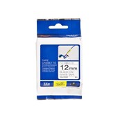 BROTHER LABELLING TAPE PTOUCH TZEFX231 BLACK ON WHITE 12MM X 8M FLEXIBLE