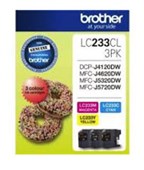 BROTHER LC233CL3PK INK CARTRIDGE VALUE PACK CYANMAGENTAYELLOW