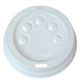 DISPOSABLE CUP LID RIPPLE WRAP 360480ML WHITE PACK 100