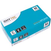 HYTEC DISPOSABLE GLOVES VINYL LOW POWDER CLEAR MEDIUM BOX 100