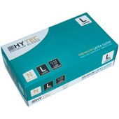 HYTEC DISPOSABLE GLOVE NATURAL LATEX LARGE LOW POWDER BOX100