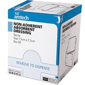 AMTECH DRESSING NONADHERENT W75 X L75MM BOX 50